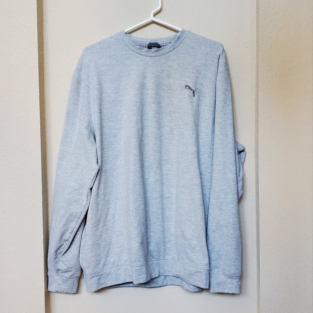 PUMA Men's Golf 2020 Cloudspun Crewneck Sweatshirt Gray Size XXL